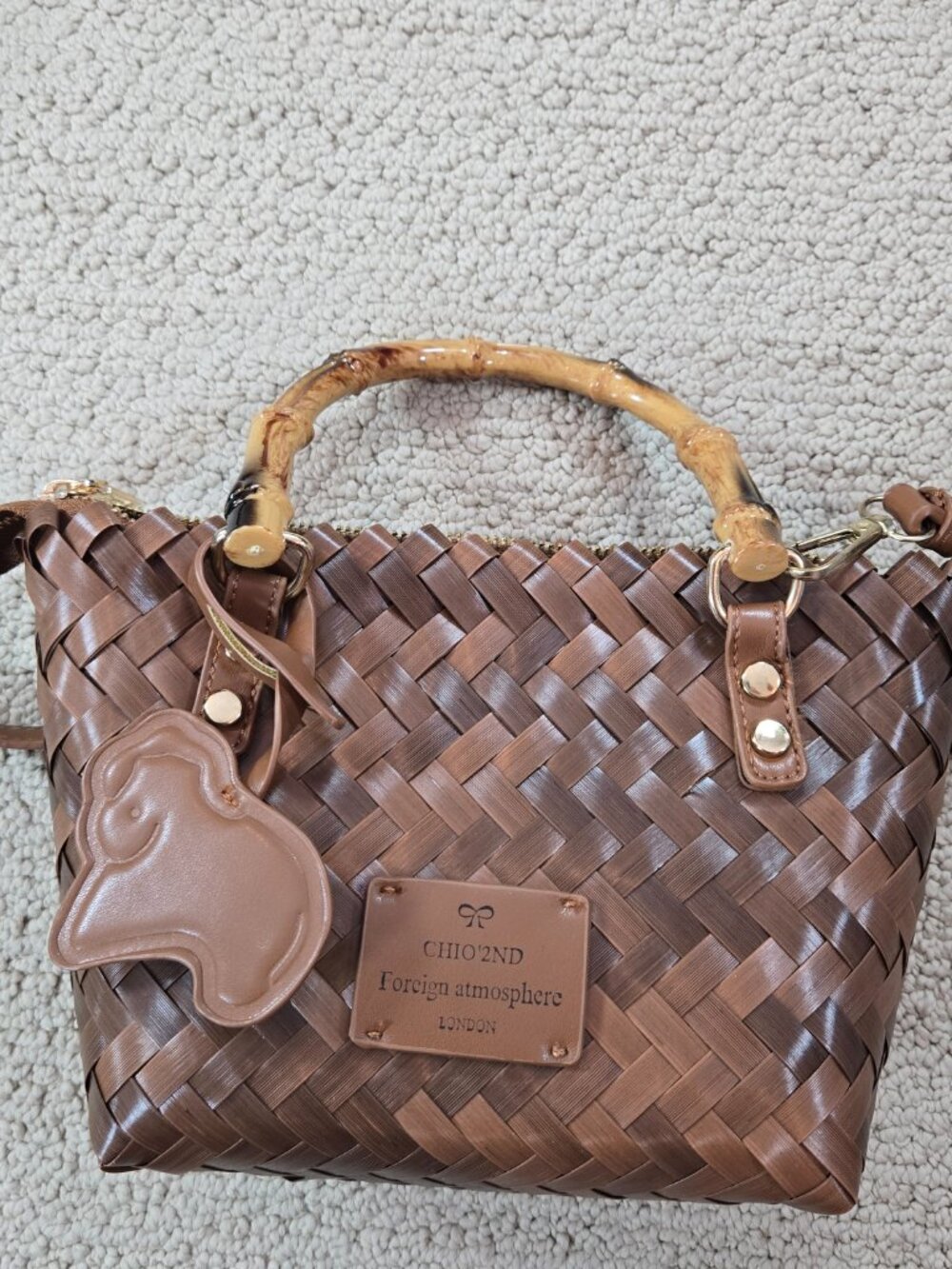 Chio '2nd Foreign atmosphere London Woven Handbag - Picture 2 of 9